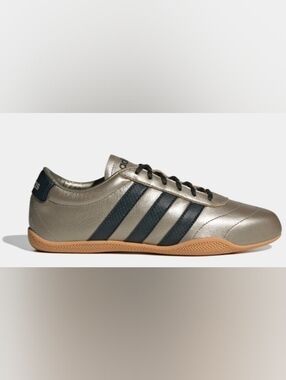 NWT- Adidas Women’s Metallic Gold Sneakers with Black Stripes Women's- 7.5-8